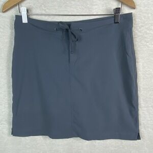Columbia Sonora Pass Skort Gray Zip‎ Fly Drawstring Waist Size 8 Lined